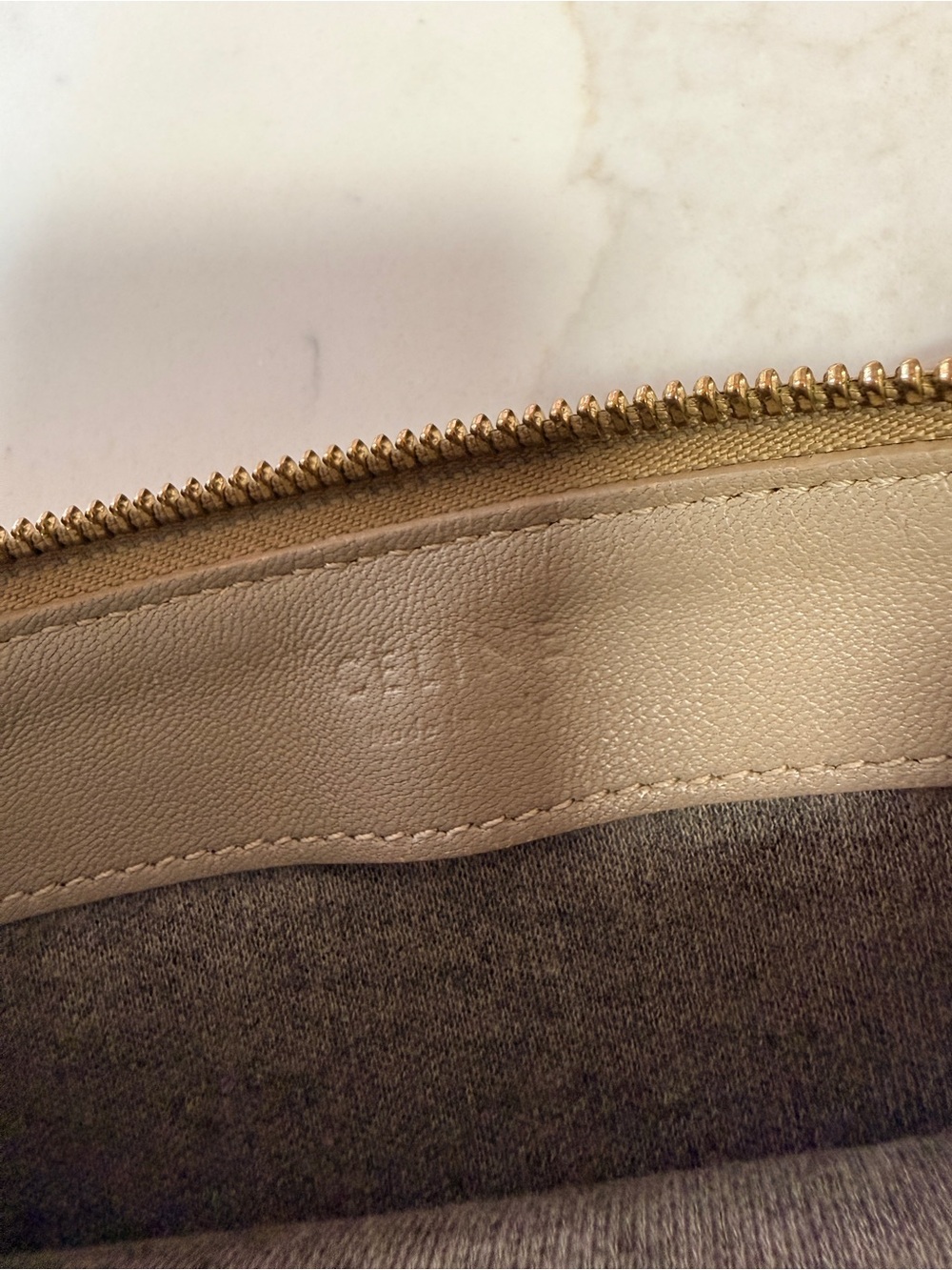 Celine Large Trio Crossbody Bag Greige Lambskin Leather | Phoebe Philo Era - Picture 13 of 16